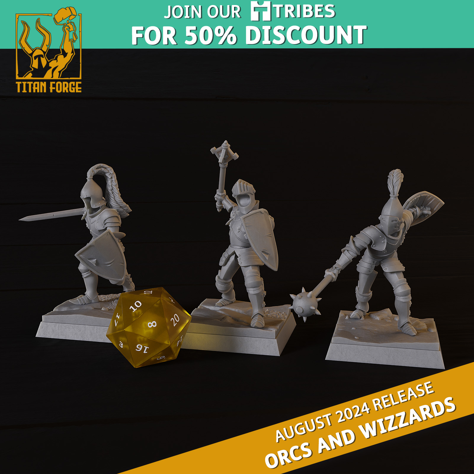 Wizzard Animated Armor - Titan Forge Miniatures - 2024 - August - Orcs and Wizzards